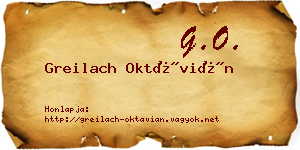 Greilach Oktávián névjegykártya